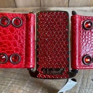 NWT B.B Simon Red Croc Swarovski Crystal Studded Waist Belt B.B. Simon | Accessories | Nwt Bb Simon Red Croc Swarovski  main image 2